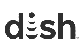 Dish Network logo in gray